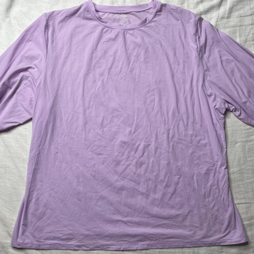 Skims Fits Everybody Long Sleeve Shirt Lavender Purple Sz 4X Stretch Comfy - Picture 2 of 5